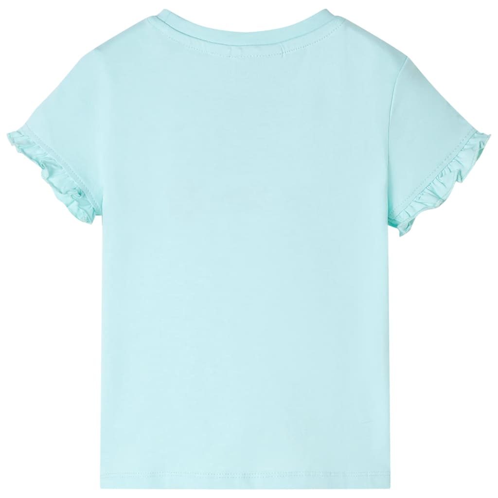 VidaXL Kindershirt met korte mouwen 92 lichtzeeblauw