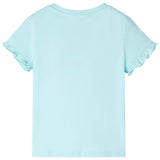 VidaXL Kindershirt met korte mouwen 128 lichtzeeblauw