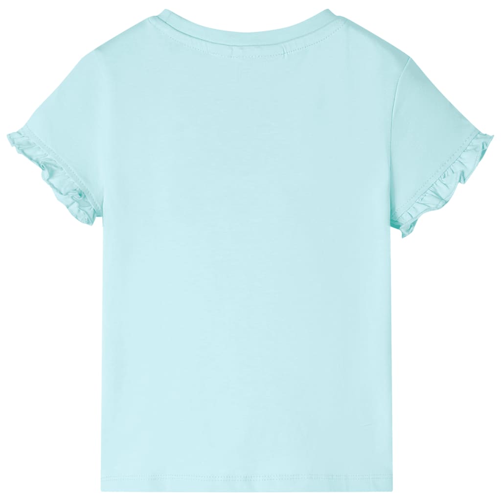 VidaXL Kindershirt met korte mouwen 140 lichtzeeblauw
