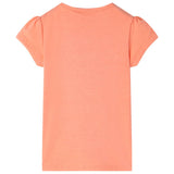 VidaXL Kindershirt 128 neonoranje