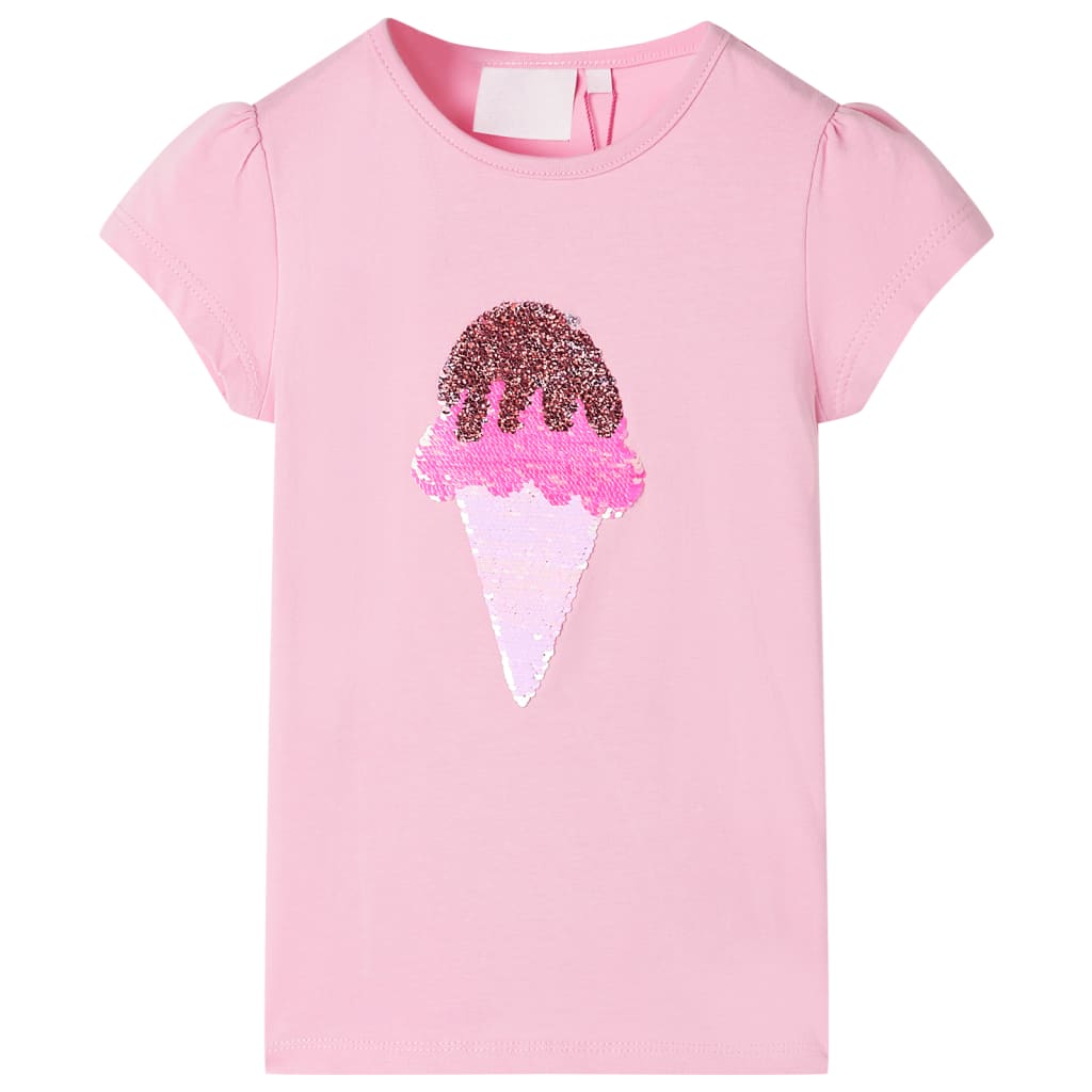 VidaXL Kindershirt 128 felroze