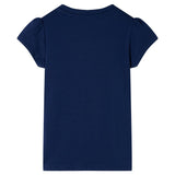 VidaXL Kindershirt 128 marineblauw