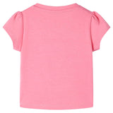 VidaXL Kindershirt 128 fluorescerend felroze