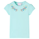VidaXL Kindershirt 128 lichtzeeblauw