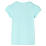 VidaXL Kindershirt 128 lichtzeeblauw