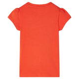 VidaXL Kindershirt 128 donkeroranje