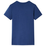 VidaXL Kindershirt 128 donkerblauw