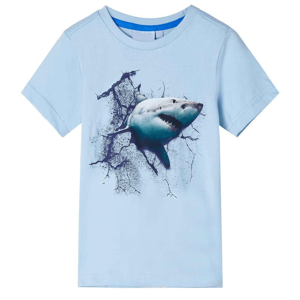 VidaXL Kindershirt 128 lichtblauw