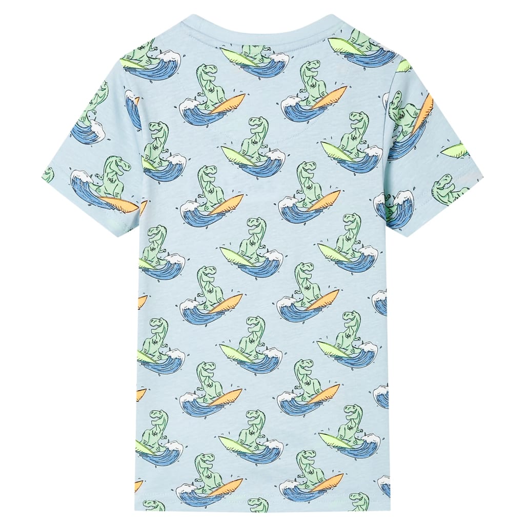 VidaXL Kinderpyjama met korte mouwen 116 lichtblauw