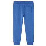 VidaXL Kinderjoggingbroek 128 gemêleerd blauw