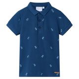 VidaXL Kinderpoloshirt 140 donkerblauw