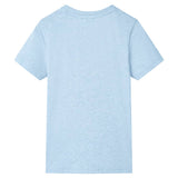 VidaXL Kindershirt 128 gemêleerd zachtblauw
