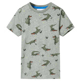 VidaXL Kindershirt 128 gemêleerd lichtkaki