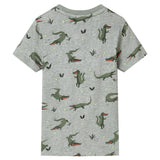 VidaXL Kindershirt 128 gemêleerd lichtkaki