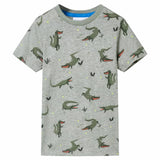 VidaXL Kindershirt 140 gemêleerd lichtkaki