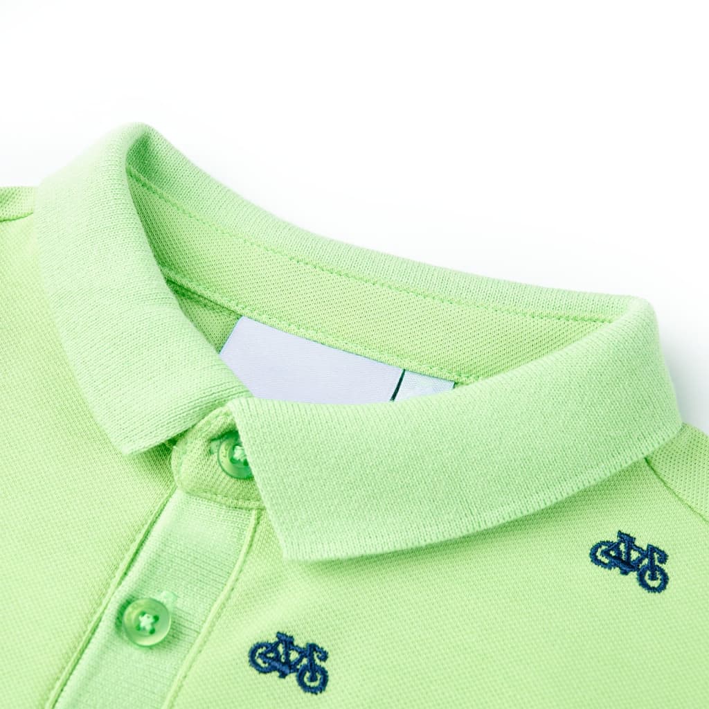 VidaXL Kinderpoloshirt 104 neongroen