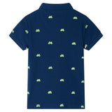VidaXL Kinderpoloshirt 128 marineblauw