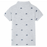 VidaXL Kinderpoloshirt 92 gemêleerd grijs