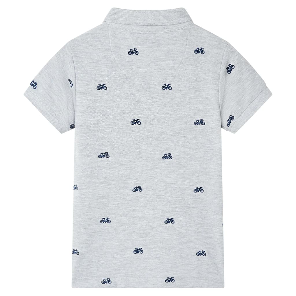 VidaXL Kinderpoloshirt 104 gemêleerd grijs