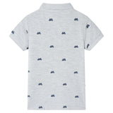 VidaXL Kinderpoloshirt 104 gemêleerd grijs