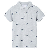 VidaXL Kinderpoloshirt 116 gemêleerd grijs