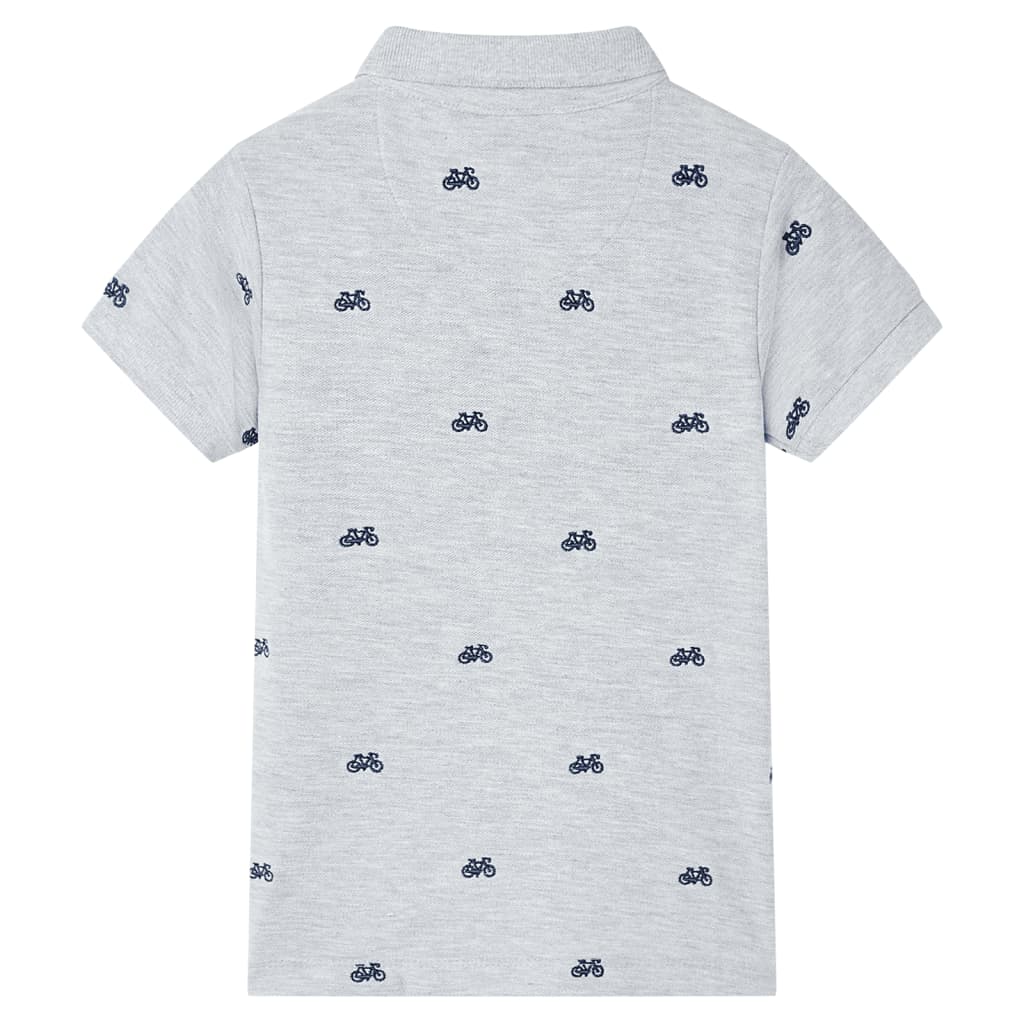 VidaXL Kinderpoloshirt 140 gemêleerd grijs