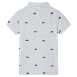 VidaXL Kinderpoloshirt 140 gemêleerd grijs