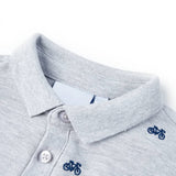 VidaXL Kinderpoloshirt 140 gemêleerd grijs