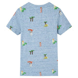 VidaXL Kindershirt 116 gemêleerd blauw