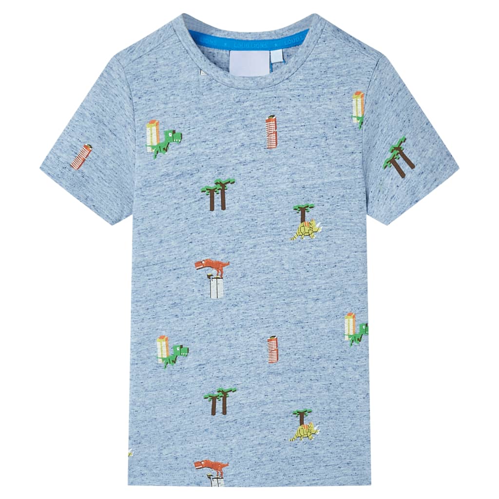 VidaXL Kindershirt 140 gemêleerd blauw