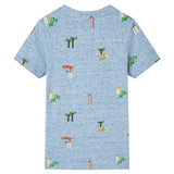 VidaXL Kindershirt 140 gemêleerd blauw