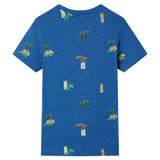 VidaXL Kindershirt 128 gemêleerd donkerblauw