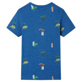 VidaXL Kindershirt 140 gemêleerd donkerblauw
