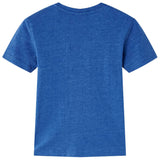 VidaXL Kindershirt 116 gemêleerd donkerblauw