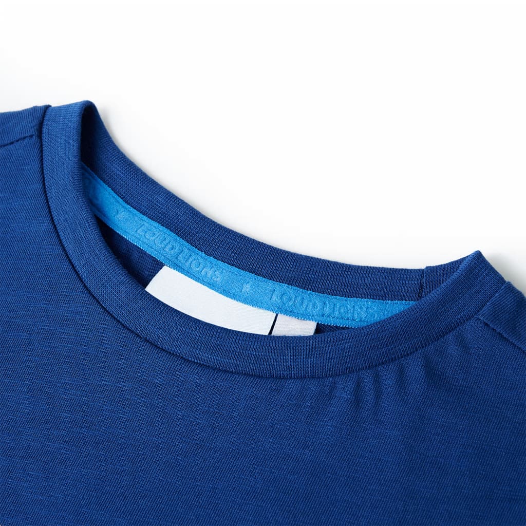VidaXL Kindershirt 128 donkerblauw