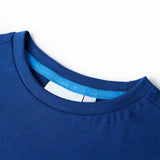 VidaXL Kindershirt 128 donkerblauw