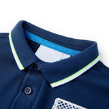 VidaXL Kinderpoloshirt 104 marineblauw