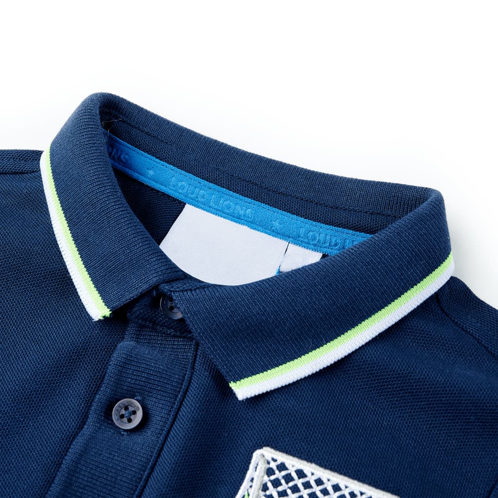 VidaXL Kinderpoloshirt 140 marineblauw