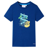 VidaXL Kindershirt 140 donkerblauw
