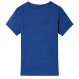 VidaXL Kindershirt 128 gemêleerd donkerblauw