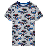 VidaXL Kinderpyjama met korte mouwen 140 grijs