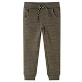 VidaXL Kinderjoggingbroek 104 gemêleerd donker kaki