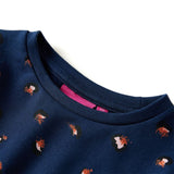 VidaXL Kinderjurk met lange mouwen 104 marineblauw