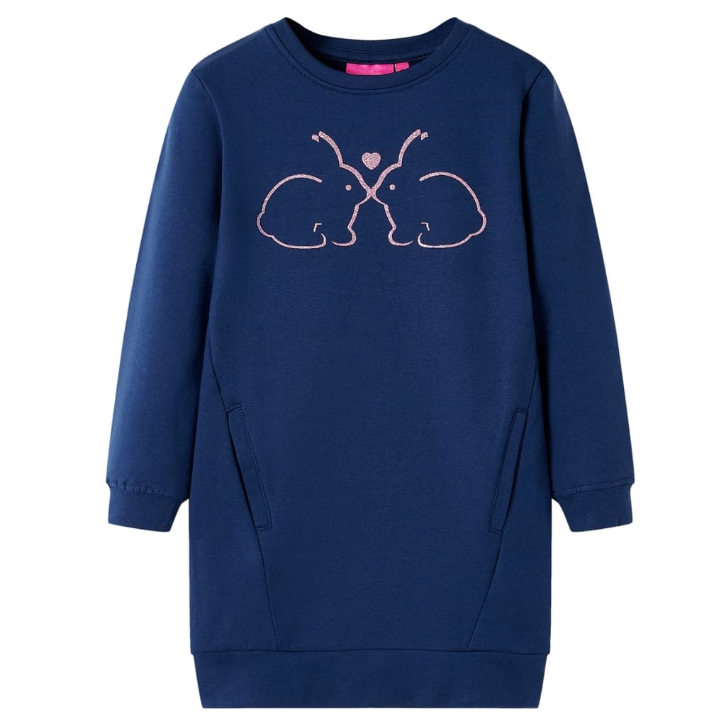 VidaXL Kinderjurk 140 marineblauw