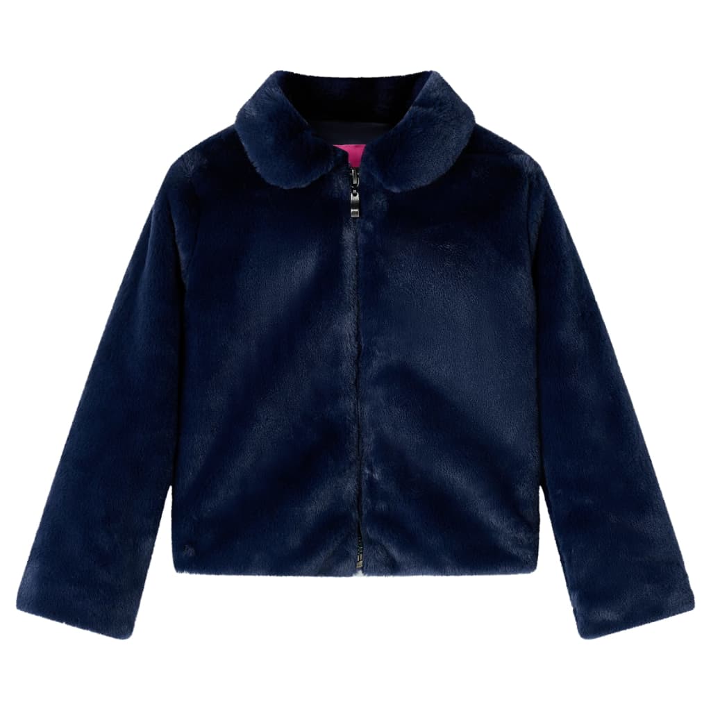 VidaXL Kinderjas 92 kunstjacht marinekleur
