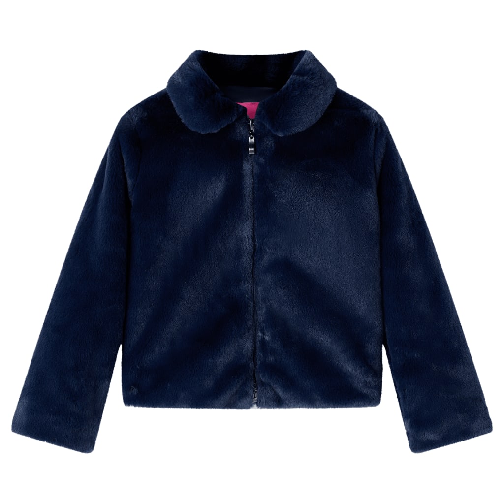 VidaXL Kinderjas 140 kunstjacht marineblauw
