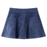 VidaXL Kinderrok met zakken ribfluweel 140 marineblauw