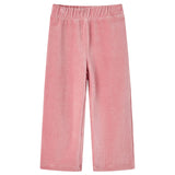 VidaXL Kinderbroek 116 ribfluweel Lichtroze