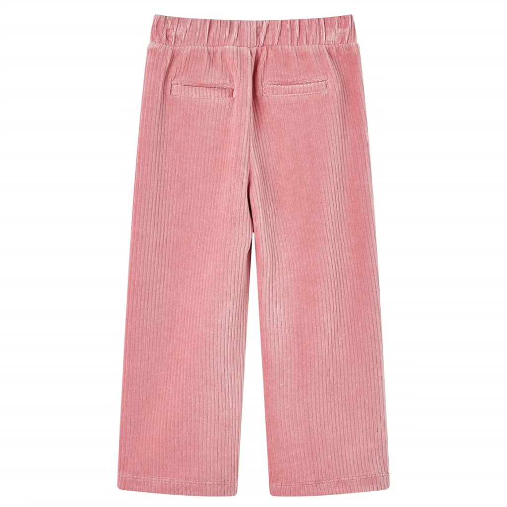 VidaXL Kinderbroek 128 ribfluweel Lichtroze