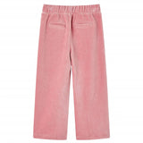 VidaXL Kinderbroek 128 ribfluweel Lichtroze